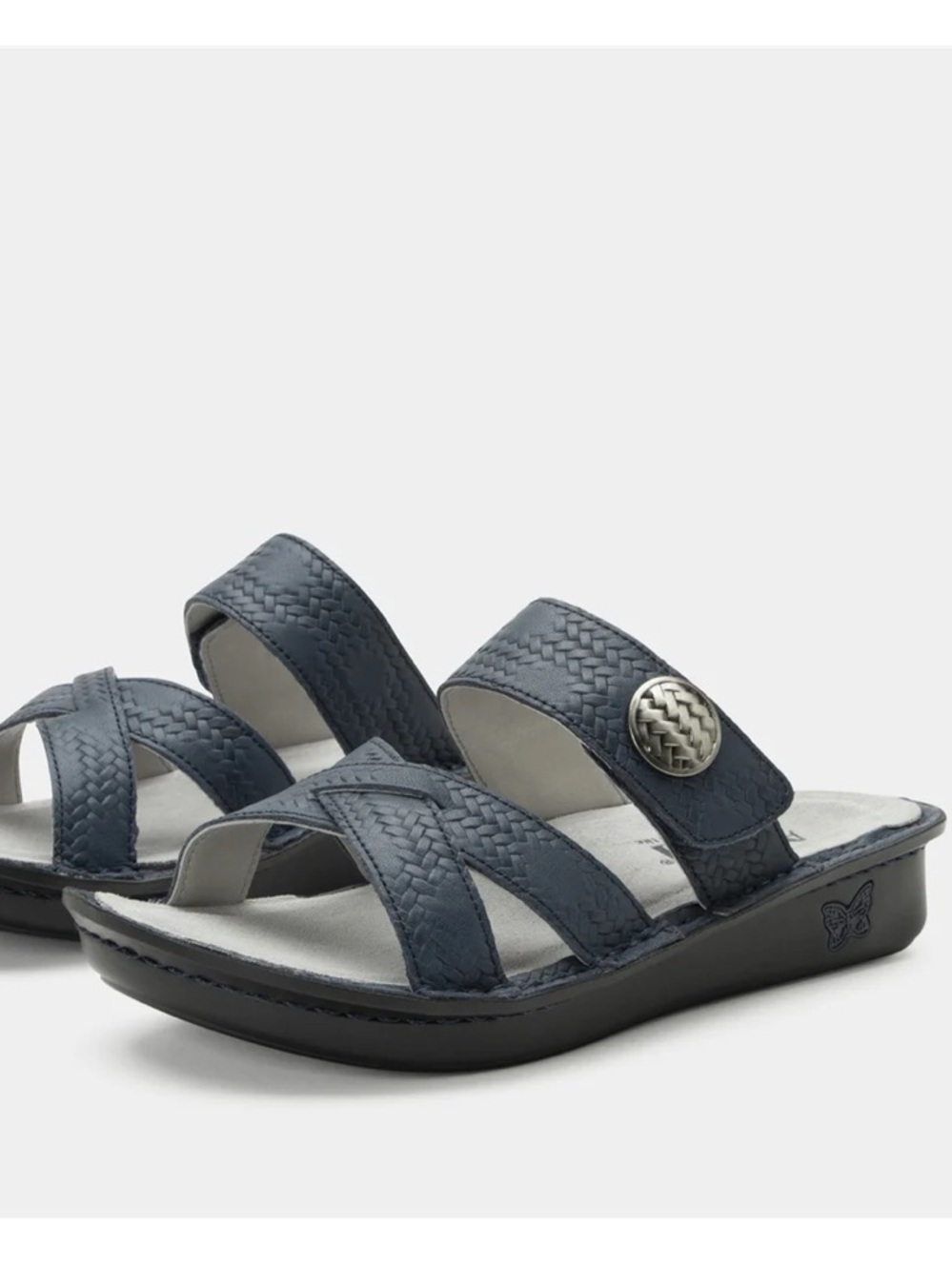 Alegria by PG Lite Victoriah basketry navy sandals size 5-5.5 EU 35 new comfort